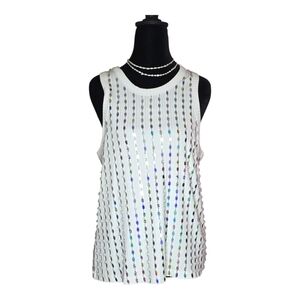 Ganni Beaded Sequin Tank